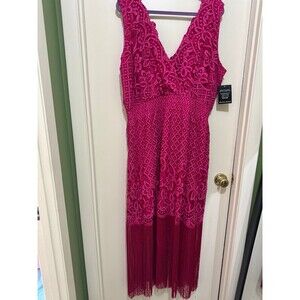 BOSTON PROPER VERY BERRY  FRINGE MAXI XL nwt